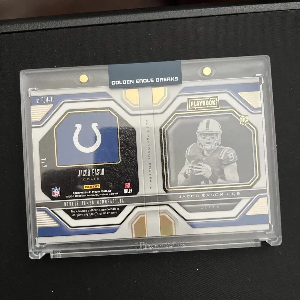 2020 Jacob Eason Rookie Playbook Booklet 2 Patch Nike‎ Swoosh 1/2